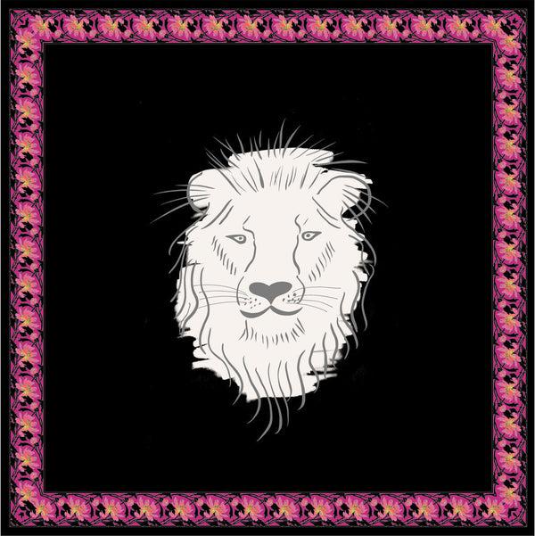 charlotte sparre Lion 90x90 cm / 90-400 Lion 90x90 - Black Scarf