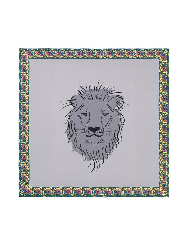 charlotte sparre Lion 90x90 cm / 90-400 Lion 90x90 - Grey Scarf