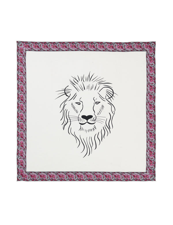 charlotte sparre Lion 90x90 cm / 90-400 Lion 90x90 - Off white Scarf