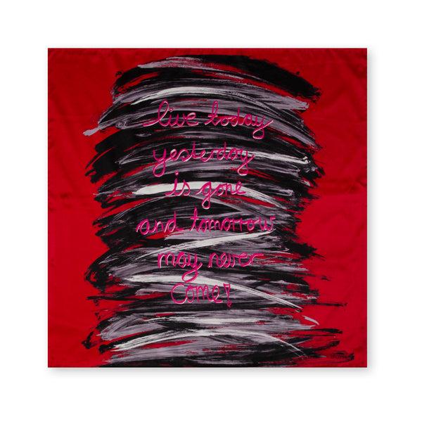 charlotte sparre Live today 90x90cm / 90-281 Live today 90x90 - Red Scarf
