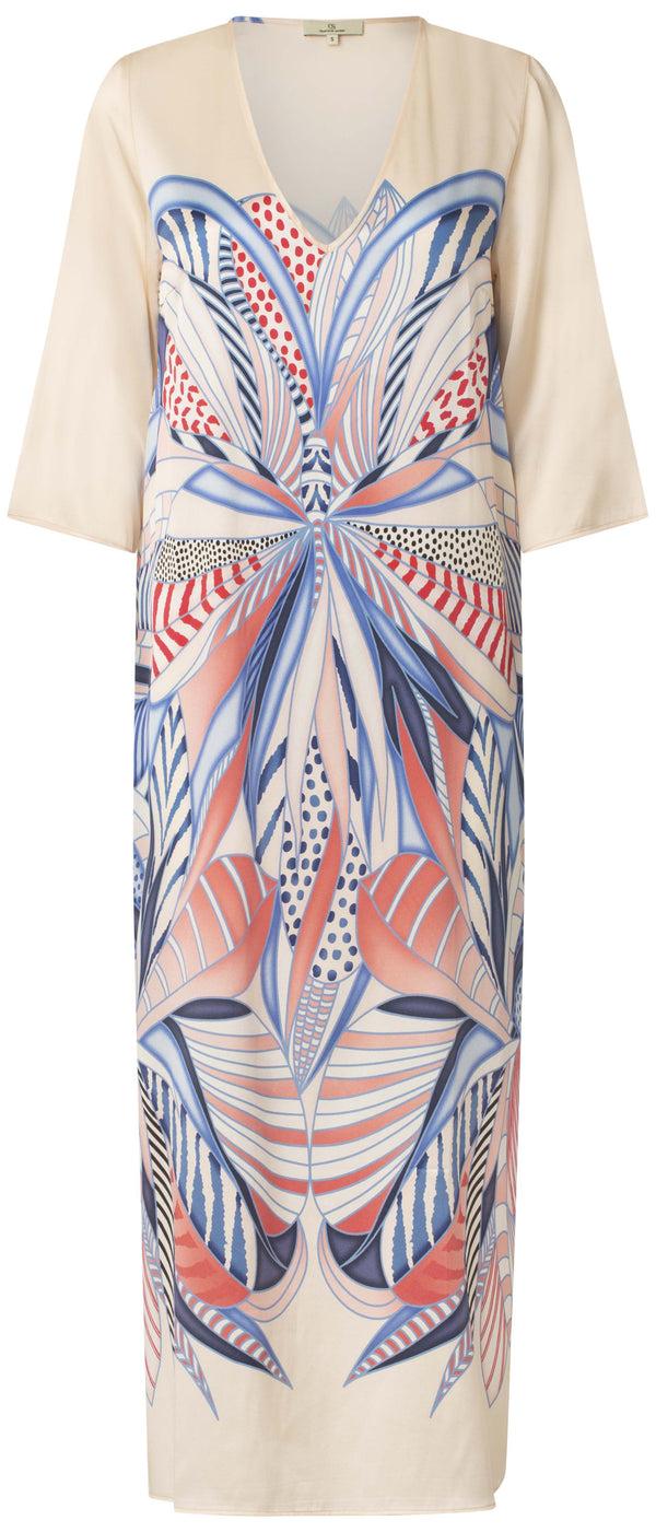 charlotte sparre Long simple dress / 3362 Margot - Blue/Red Dress