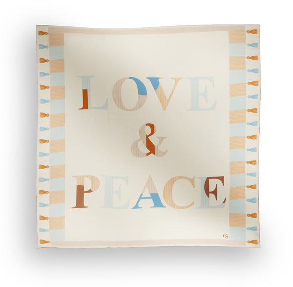 charlotte sparre Love & Peace 135x135 cm / SW002 Love&Peace 135x135 - Orange Scarf