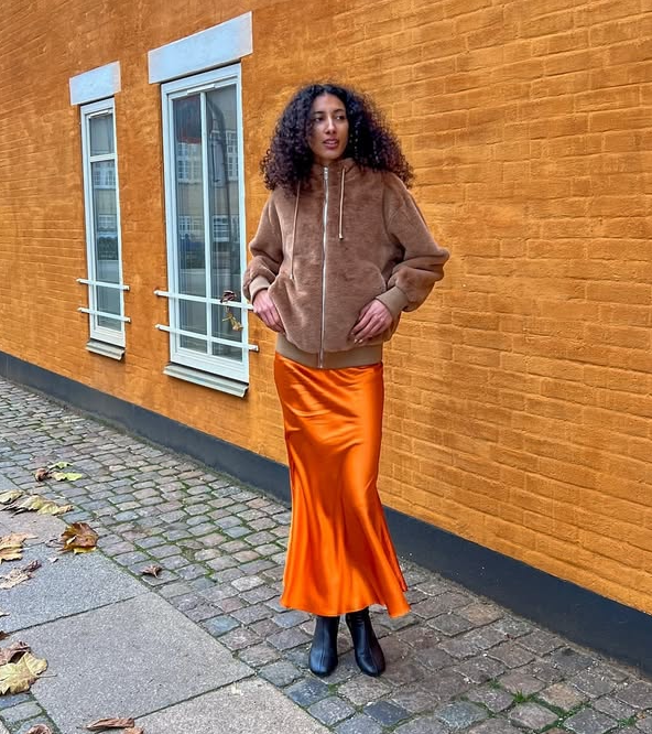 charlotte sparre Mermaid skirt Solid / 3220 Solid - Orange Skirt