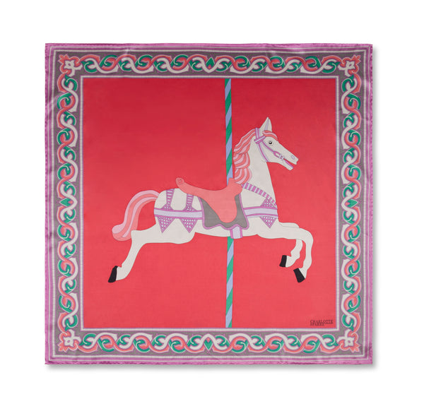 charlotte sparre Merry Go Around 90x90 cm / 90-220 Merry Go Around 90x90 - Pastel Scarf
