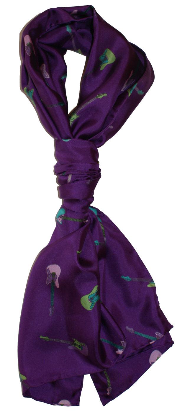 charlotte sparre Mini guitars 55x55 cm / CS453 Mini guitars 55x55 cm - Lilac Scarf