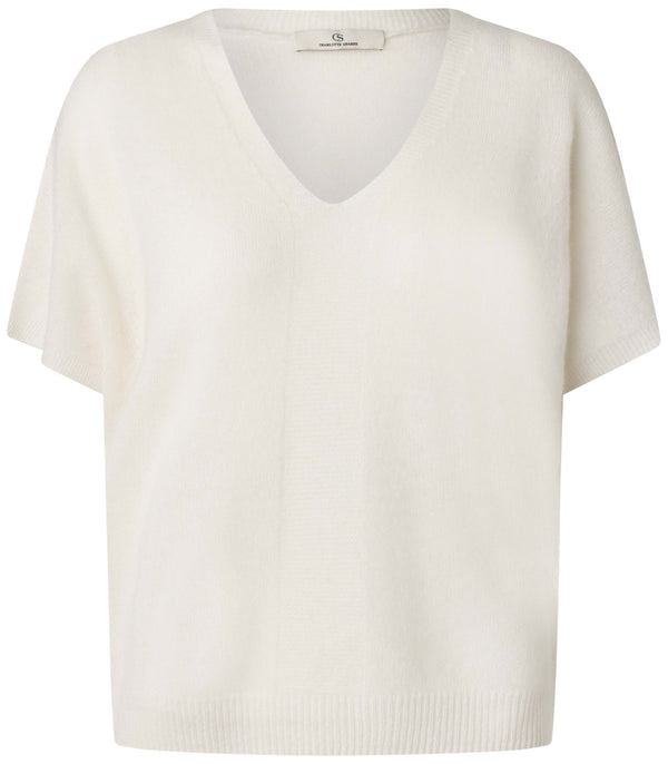 charlotte sparre My cashmere top / 3384 Solid - White Knit
