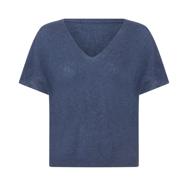 charlotte sparre My cashmere top / 3491 Solid - Blue Knit