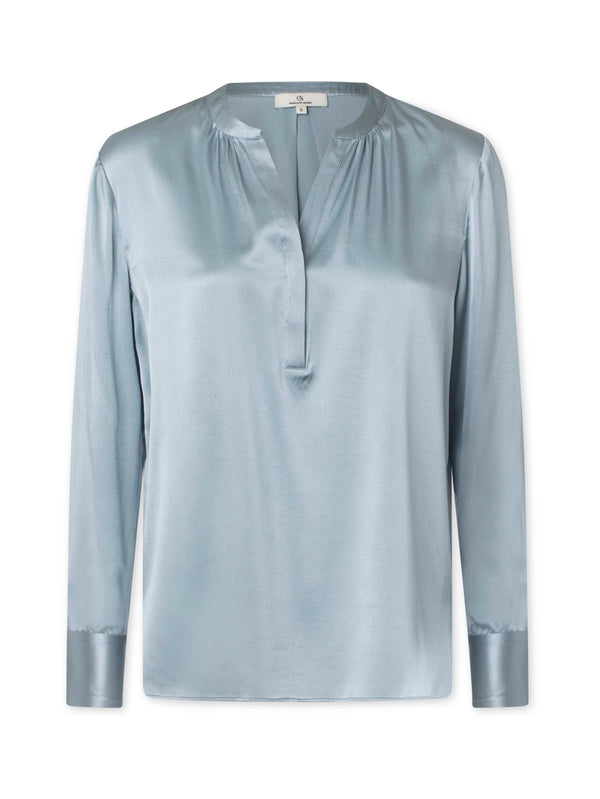 charlotte sparre Oui shirt Solid / 3207 Solid - Blue Blouse charlotte sparre Oui shirt Solid / 3207 Solid - Blue Blouse