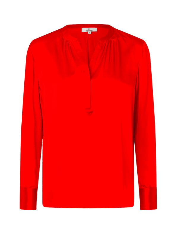 charlotte sparre Oui shirt Solid / 3207 Solid - Red Blouse
