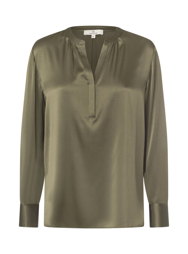 charlotte sparre Oui shirt Solid / 3411 Solid - Kaki Blouse