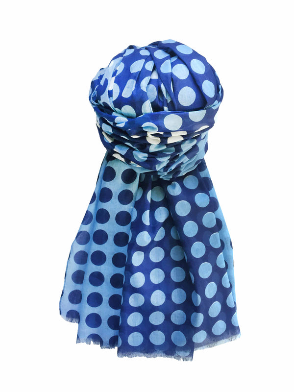 charlotte sparre Peace dot 100x200 cm / SCS043 Peace dot 100x200 - Blue Scarf
