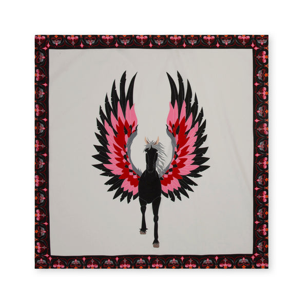 charlotte sparre Pegasus 95x95 cm / 95-002 Pegasus 95x95 - White Scarf