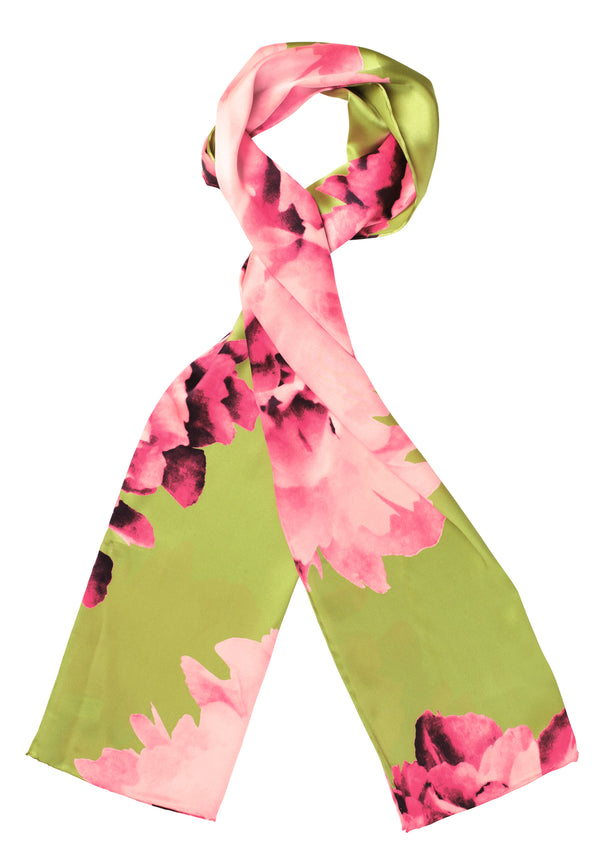 charlotte sparre Peony 55x55 cm / CS491 Peony 55x55 - Lime Scarf