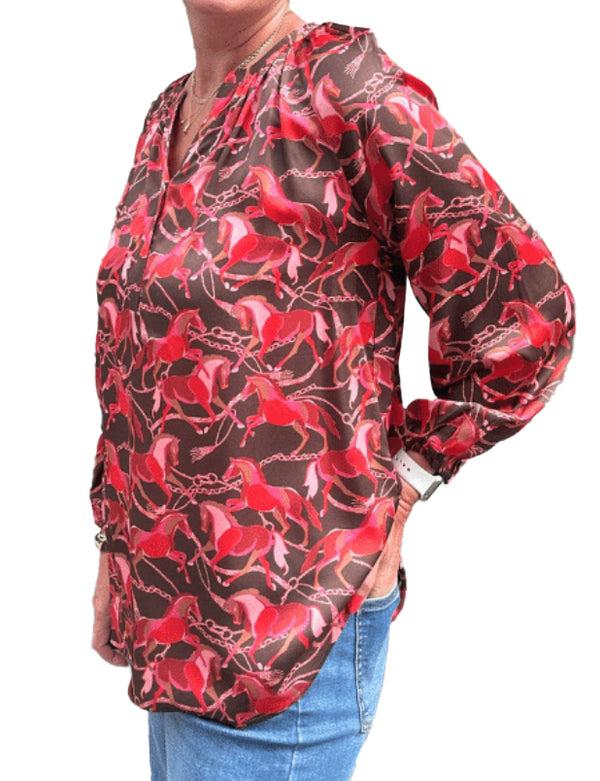 charlotte sparre Selma Gallop / 3259 Gallop - Brown Blouse