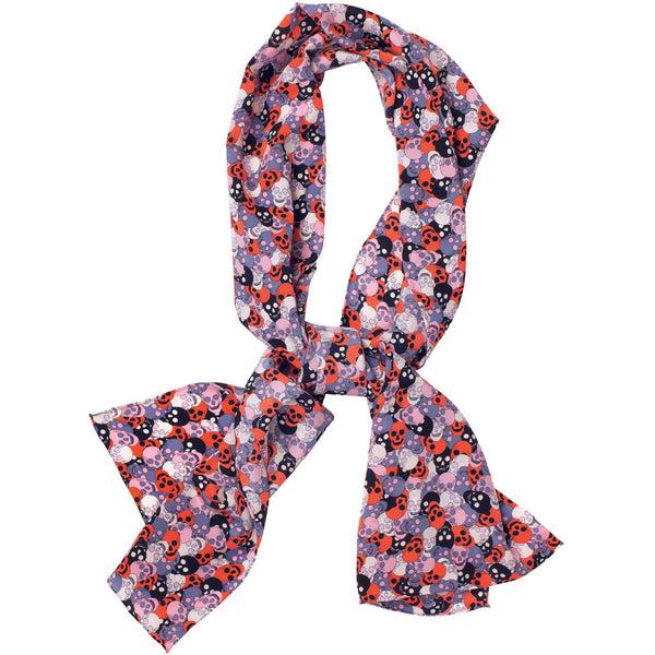 charlotte sparre Skull confetti 35x165 cm / CS496 Skull confetti 35x165 - Orange Scarf