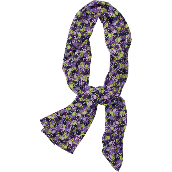 charlotte sparre Skull confetti 35x165 cm / CS496 Skull confetti 35x165 - Lilac Scarf
