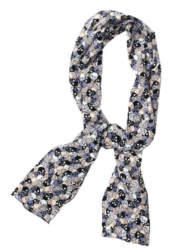 charlotte sparre Skull confetti 35x165 cm / CS496 Skull confetti 35x165 - Grey Scarf