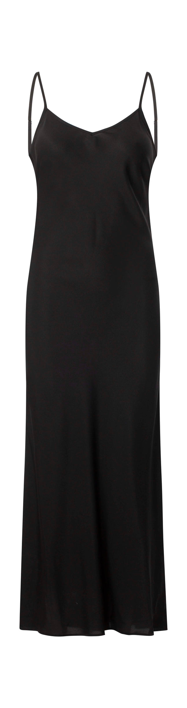 charlotte sparre Slim strap dress Solid twill / 2933 Solid twill - Black Dress