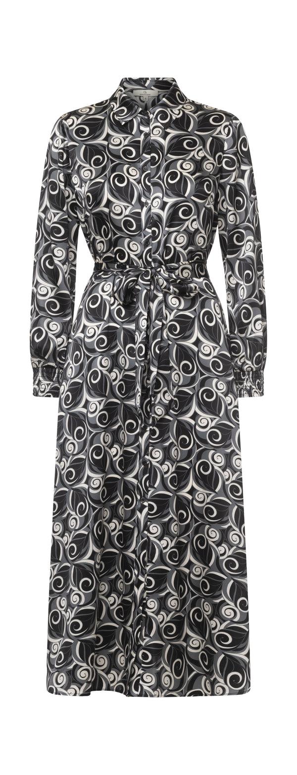 charlotte sparre Smock shirt dress / 3429 Swung - Black/Grey Dress