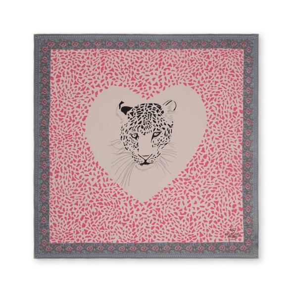 charlotte sparre Snow leopard 90x90 cm / 90-350 Snow leopard 90x90 - Rose Scarf