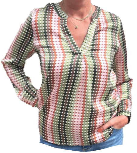 charlotte sparre Spark blouse Dotty / 3206 Dotty - Green Blouse charlotte sparre Spark blouse Dotty / 3206 Dotty - Green Blouse