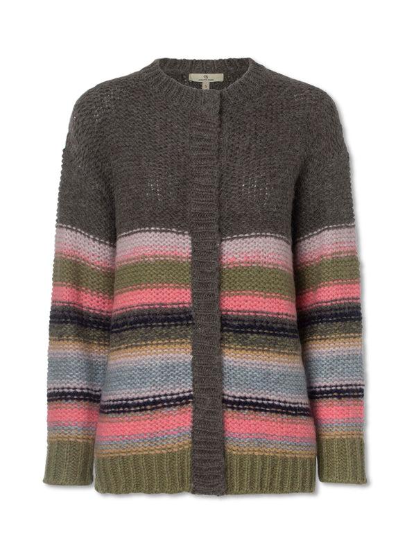 charlotte sparre Stripe cardy / 3279 Stripe - Grey Knit charlotte sparre Stripe cardy / 3279 Stripe - Grey Knit