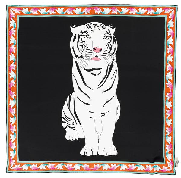 charlotte sparre Tiger 90x90 cm / 90-325 Tiger 90x90 - White Scarf
