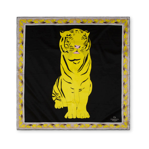 charlotte sparre Tiger 90x90 cm / 90-325 Tiger 90x90 - Yellow Scarf
