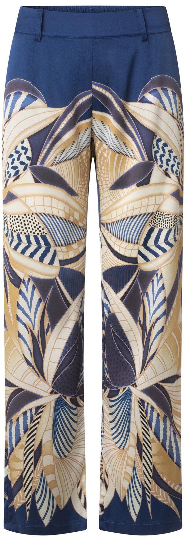 charlotte sparre Wide pants / 3359 Margot - Blue/Taupe Pant