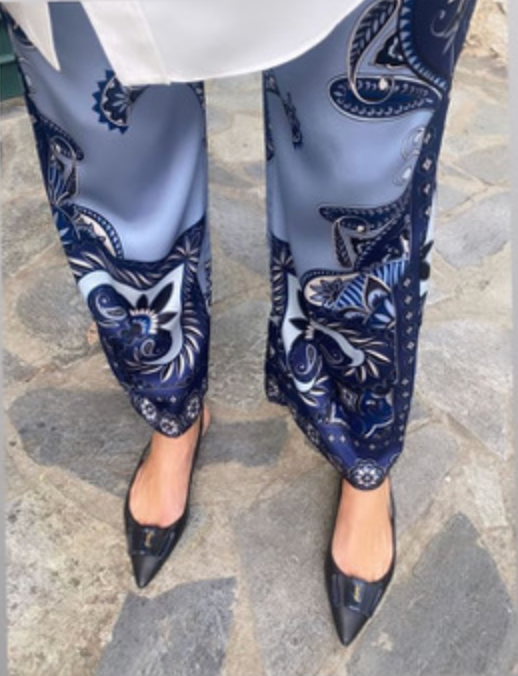 charlotte sparre Wide pants Kiko / 3049 Kiko - Blue Pant