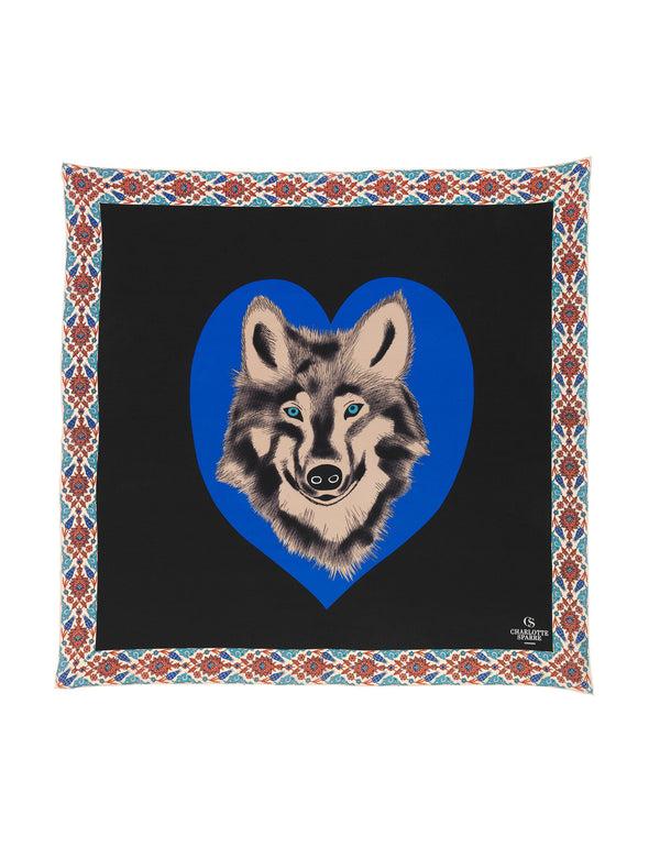 charlotte sparre Wolf 90x90 cm / 90-387 Wolf 90x90 - Cobalt Scarf
