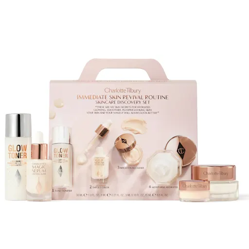 charlotte tilbury IMMEDIATE SKIN REVIVAL ROUTINE SKINCARE DISCOVERY SET LIMITED EDITION SKINCARE KIT