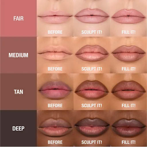 Charlotte Tilbury MAKEUP BAG OF LIP SCULPTING SECRETS LIP KIT & MAKEUP BAG