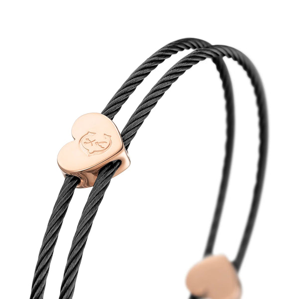 Charriol Cable Signature Coup De Foudre Hearts Bangle Bracelets And Bangles