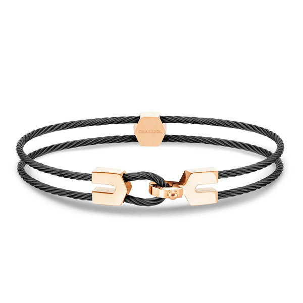 charriol Cable Signature Coup de Foudre Horseshoe Bangle Bracelets and Bangles