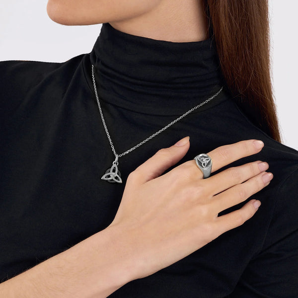 Charriol Celtic® Triquetra Signet Ring Ring