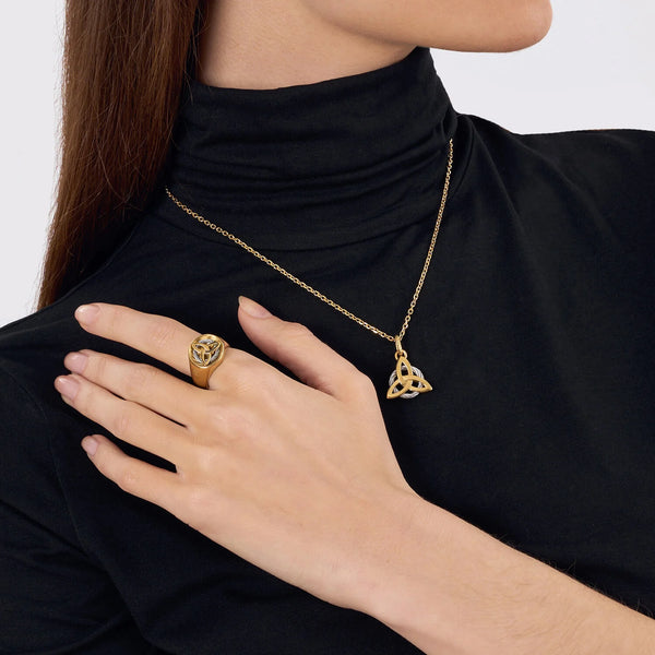 Charriol Celtic® Triquetra Signet Ring Ring