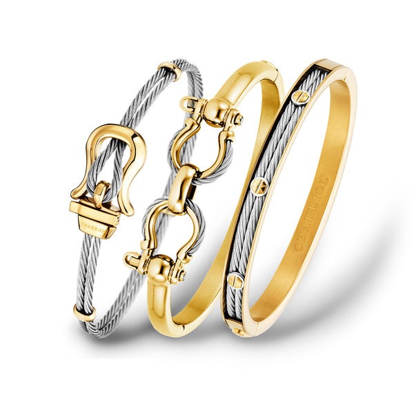 charriol Golden Bundle Bracelets and Bangles