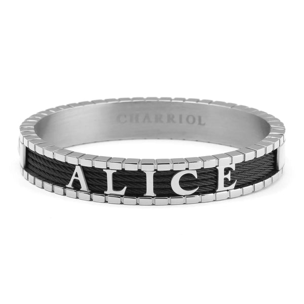 Charriol Forever™ Bangle Personalized Steel/Black Bracelets And Bangles