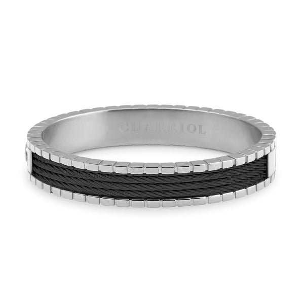 Charriol Forever™ Bangle Personalized Steel/Black Bracelets And Bangles