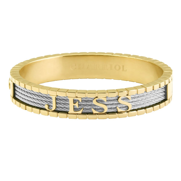 Charriol Forever™ Bangle Personalized Yellow/Steel Bracelets And Bangles
