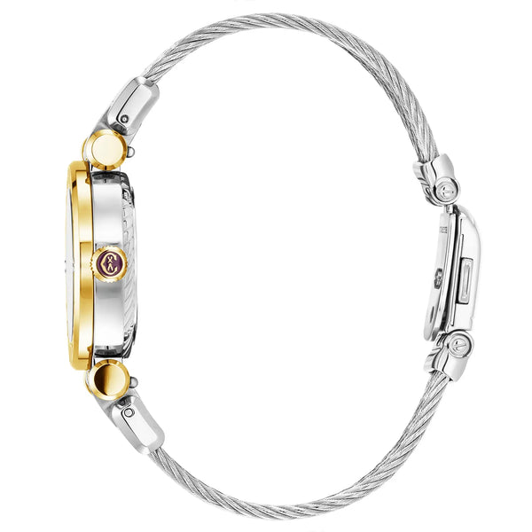 Charriol NAVIGATOR CRUISE 28MM QUARTZ CALIBRE MOTHER-OF-PEARL DIAL "CHARRIOL CHARRIOL" BEZEL STEEL CABLE INTERCHANGEABLE STRAP Watch