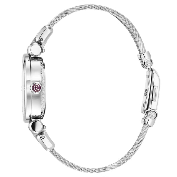 Charriol NAVIGATOR CRUISE 28MM QUARTZ CALIBRE MOTHER-OF-PEARL DIAL STEEL "CHARRIOL CHARRIOL" WITH 2 SCREWS BEZEL STEEL CABLE INTERCHANGEABLE BRACELET Watch