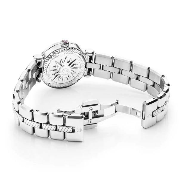 Charriol NAVIGATOR CRUISE 28MM QUARTZ CALIBRE MOTHER-OF-PEARL DIAL STEEL 30 FULL CUT DIAMONDS WITH 6 SCREWS BEZEL METAL INTERCHANGEABLE BRACELET Watch