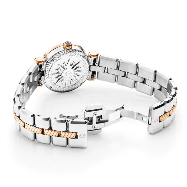 Charriol NAVIGATOR CRUISE 28MM QUARTZ CALIBRE WHITE MOTHER-OF-PEARL WITH ROSE GOLD PVD INDEX DIAL STEEL ROSE GOLD PVD "CHARRIOL CHARRIOL" WITH 2 SCREWS BEZEL METAL BICOLOR INTERCHANGEABLE BRACELET Watch