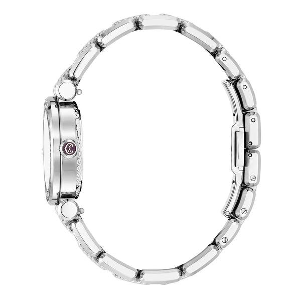 Charriol NAVIGATOR CRUISE 28MM QUARTZ CALIBRE WHITE MOTHER-OF-PEARL WITH 12 ROMAN FIGURES DIAL STEEL WITH 30 DIAMONDS AND 6 SCREWS BEZEL METAL INTERCHANGEABLE BRACELET Watch