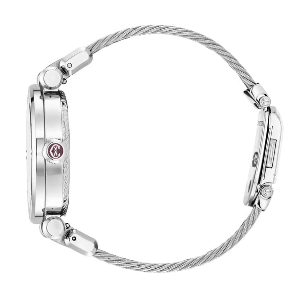 Charriol NAVIGATOR CRUISE 36MM QUARTZ CALIBRE MOTHER-OF-PEARL WITH 10 DIAMONDS DIAL STEEL "CHARRIOL CHARRIOL" BEZEL STEEL CABLE INTERCHEANGEABLE BRACELET Watch