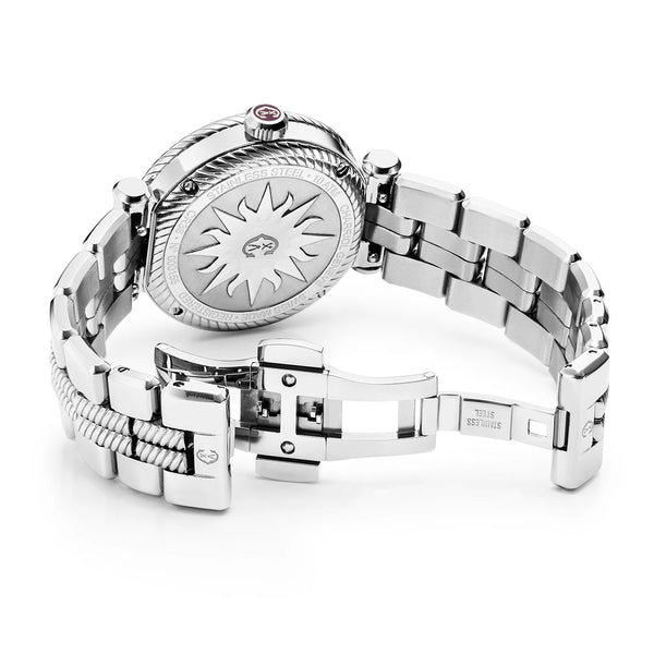 Charriol NAVIGATOR CRUISE 36MM QUARTZ CALIBRE MOTHER-OF-PEARL DIAL 30 DIAMONDS BEZEL STEEL INTERCHANGEABLE BRACELET Watch