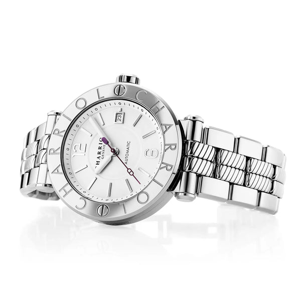 Charriol NAVIGATOR CRUISE 41MM AUTOMATIC CALIBRE WHITE DIAL "CHARRIOL CHARRIOL" BEZEL STEEL INTERCHANGEABLE BRACELET Watch