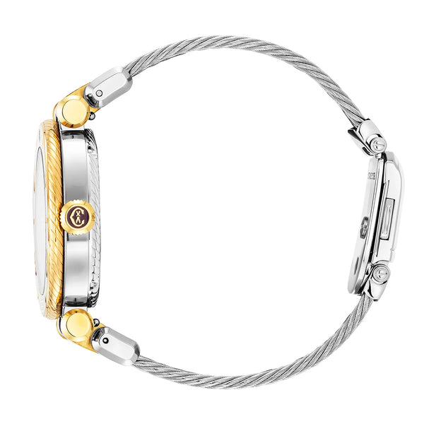 Charriol NAVIGATOR SURF 36MM AUTOMATIC CALIBRE WHITE DIAL WHITE BEZEL STEEL CABLE INTERCHANGEABLE BRACELET Watch